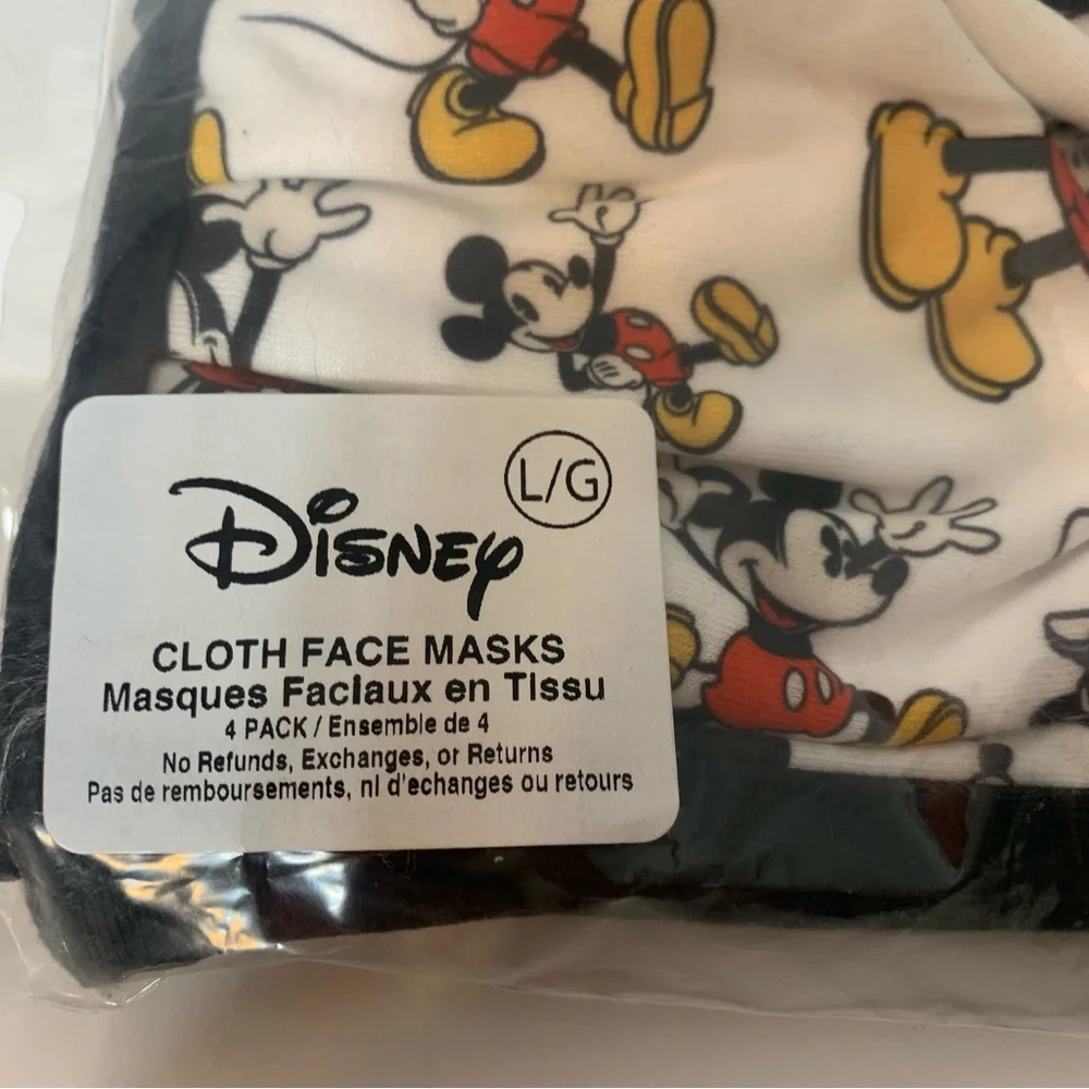 NWT. Cloth face Masks Authentic Disney Mickey Mouse Face Characters